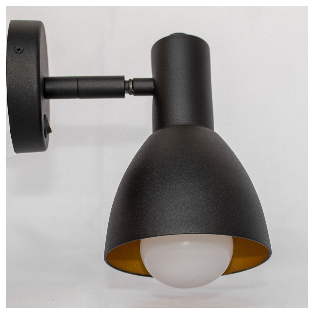 Arandela Roma Com Interruptor Cor Preto