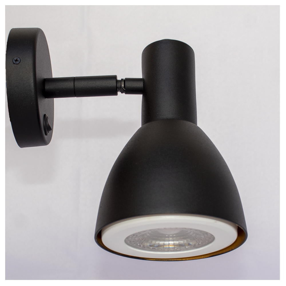 Arandela Roma Com Interruptor Cor Preto