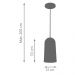 Pendente Copo Max Branco Kit com 2
