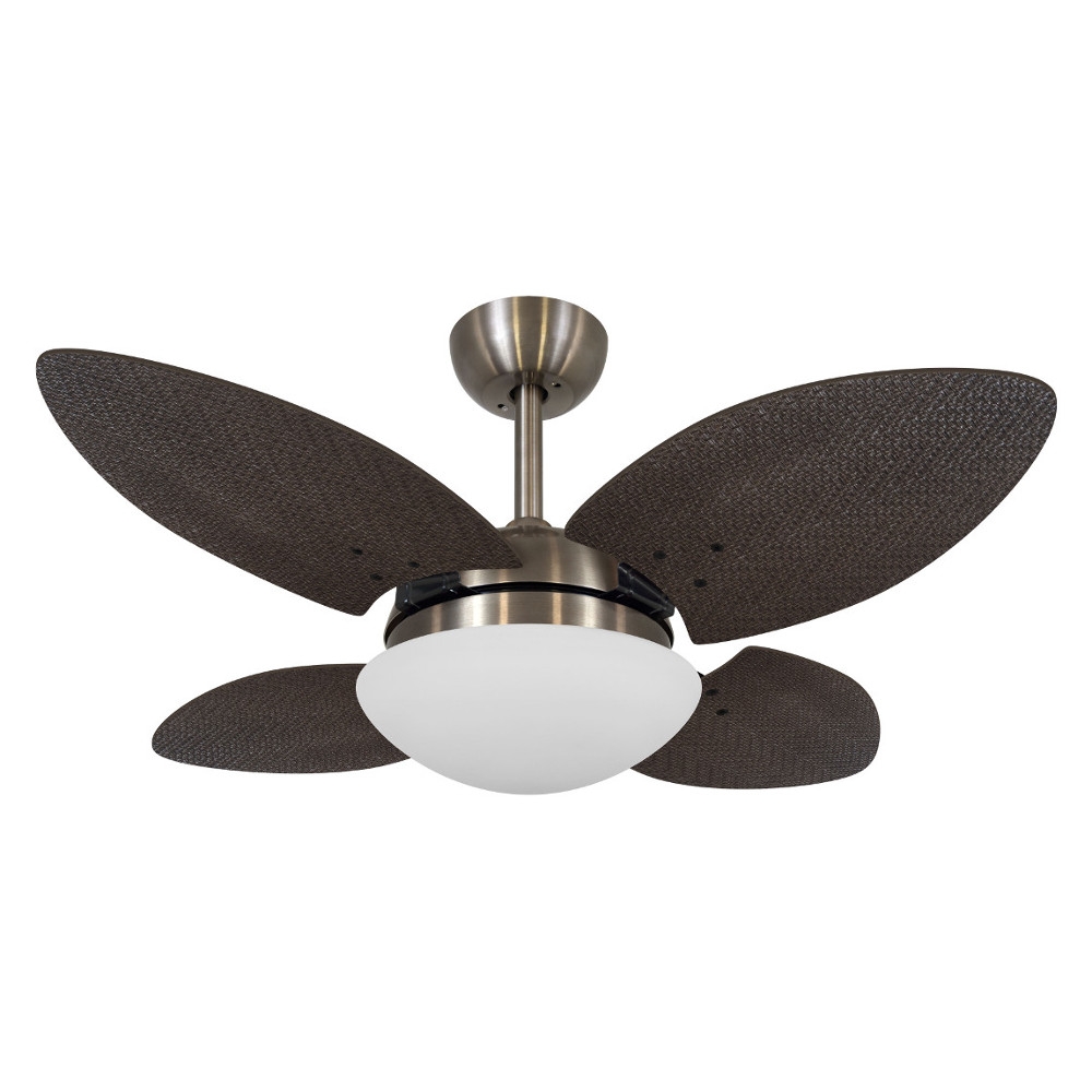 Ventilador De Teto Volare Mini Petalo Palmae Tabaco 220V