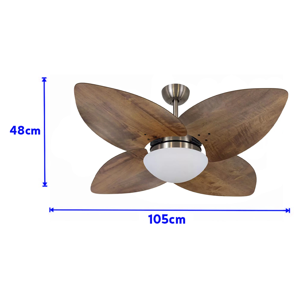Ventilador Volare Bronze Imbuia Bz Vd42 Tami