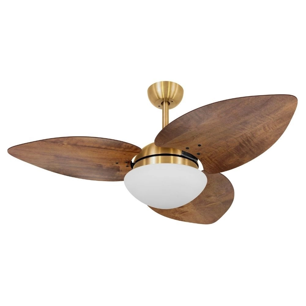Ventilador Volare Dourado Imbuia Bz Vd42 Tami S3