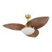 Ventilador Volare Dourado Imbuia Bz Vd42 Tami S3