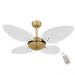 Ventilador Volare Off P Palmae Branco 220V e Controle Remoto