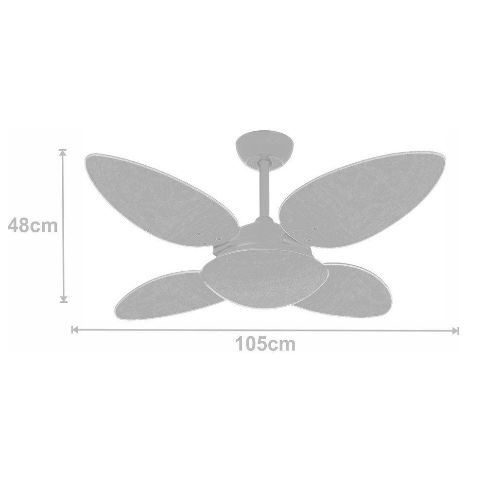 Ventilador Volare P Palmae Branco 220V e Controle Remoto