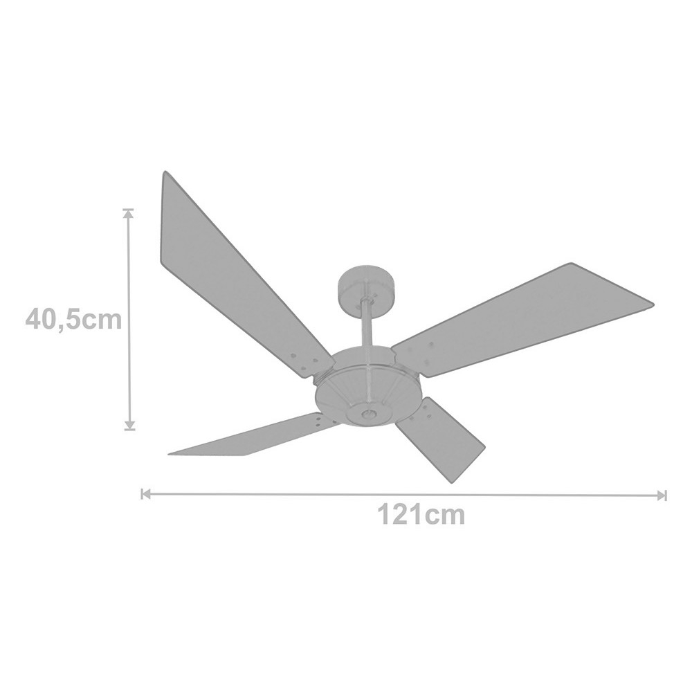 Ventilador Volare Tech New Off Tabaco 220V e Controle Remoto