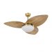 Ventilador de Teto Dormamu Dourado 3 Pás Rádica Freijó 220V
