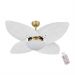 Ventilador de Teto Dormamu Dourado 4 Pás Palmae Branco 220V com Controle
