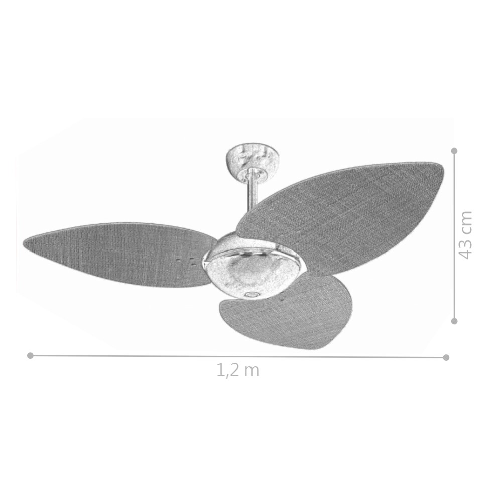 Ventilador de Teto Dormamu Office 3 Pás Rádica 127V