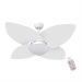 Ventilador de Teto Kovalski Branco Fosco 4 Pás Branco 127V com Controle