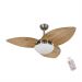 Ventilador de Teto Kovalski Bronze 3 Pás Rádica Freijó 127V com Controle