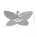 Ventilador de Teto Kovalski Bronze Office 4 Pás Palmae Natural 220V
