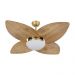Ventilador de Teto Kovalski Dourado 4 Pás Rádica Imbuia 220V