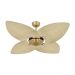 Ventilador de Teto Kovalski Dourado Office 4 Pás Palmae Natural 127V