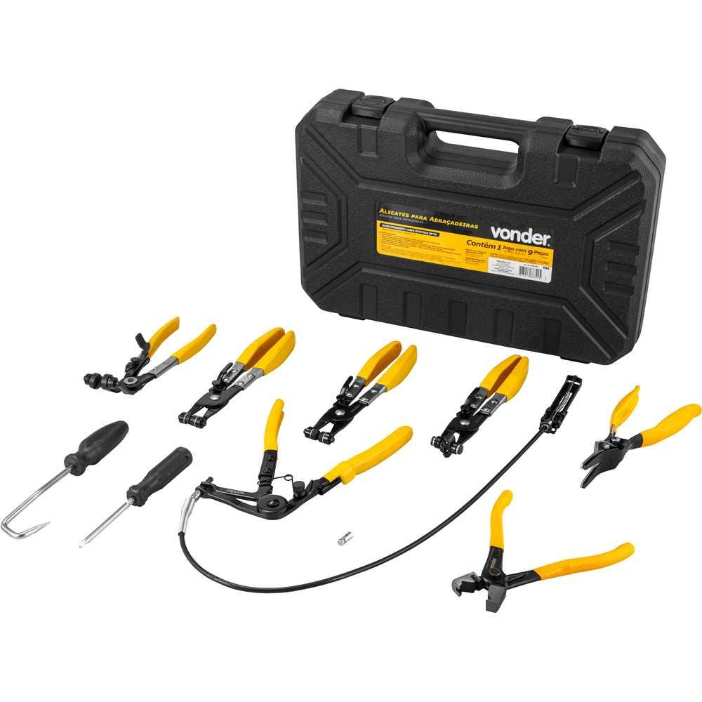 Alicate P/abracadeiras Jg C/9pc Vonder
