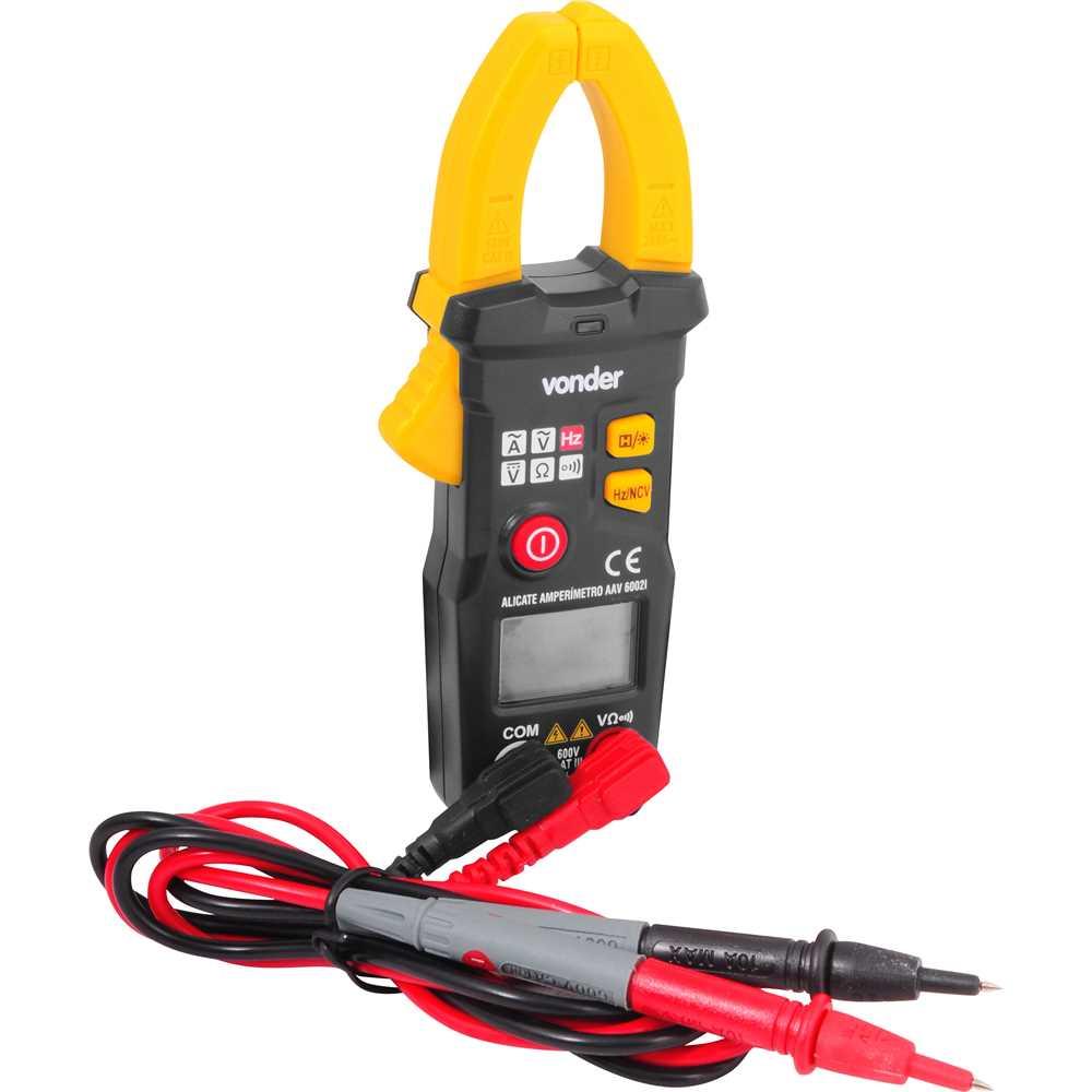 Alicate amperímetro digital inteligente AAV 6002I VONDER