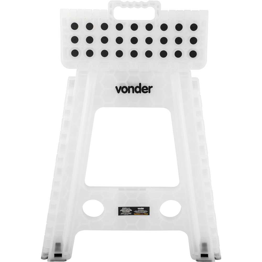 Banqueta plástica dobrável transparente altura 450 mm VONDER