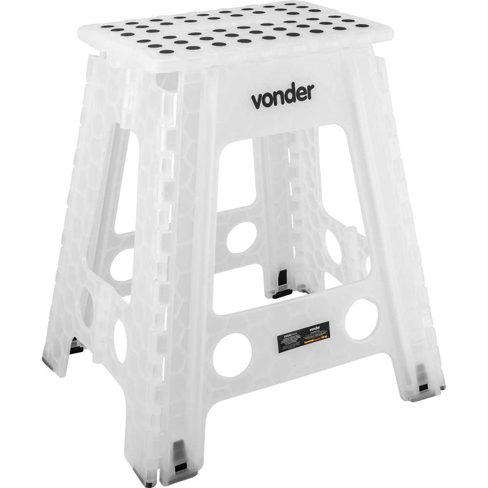 Banqueta plástica dobrável transparente altura 450 mm VONDER