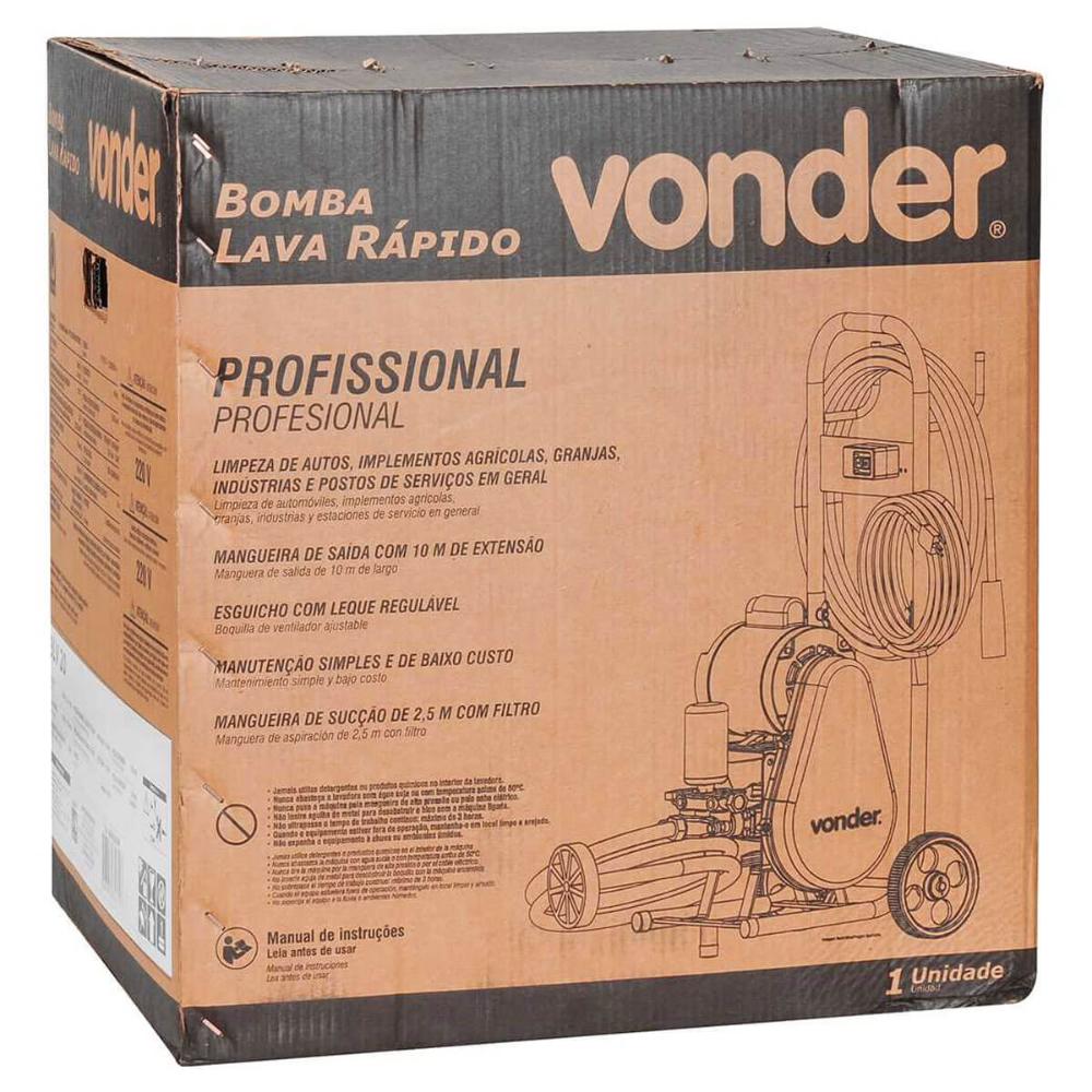 Bomba Lava Rápido 2,0cv Vonder Bivolt com Esguicho Ajustável BLV 20 Amarelo