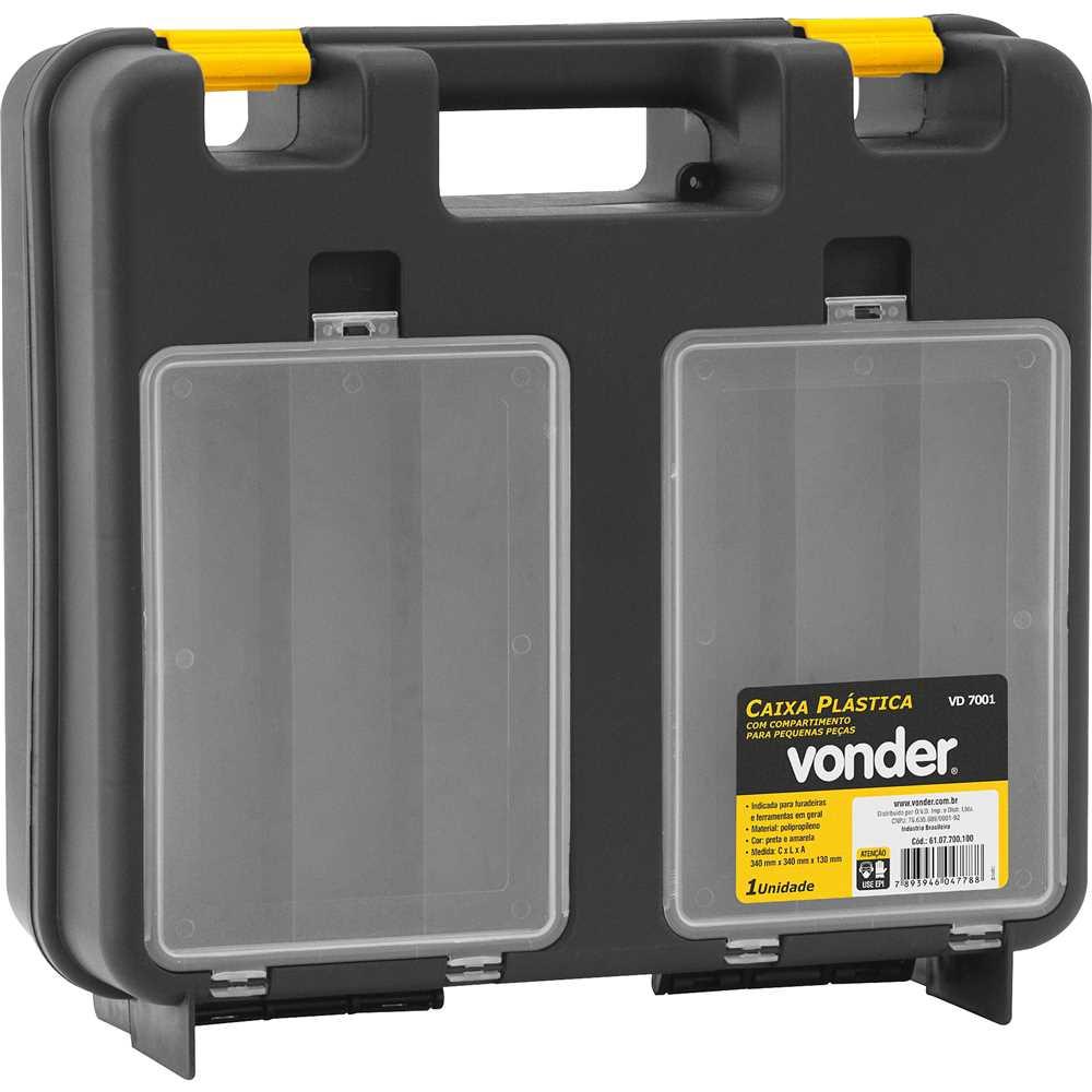 Caixa para ferramentas plástica 340 cm x 340 cm x 130 cm VD 7001 VONDER