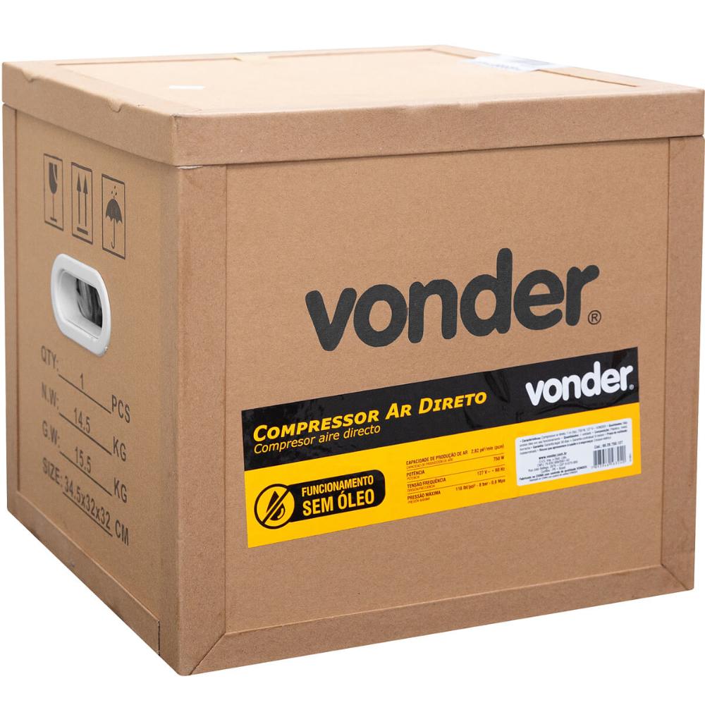 Compressor de Ar Direto para Poço Artesiano 1hp 127V Vonder Captação de Água