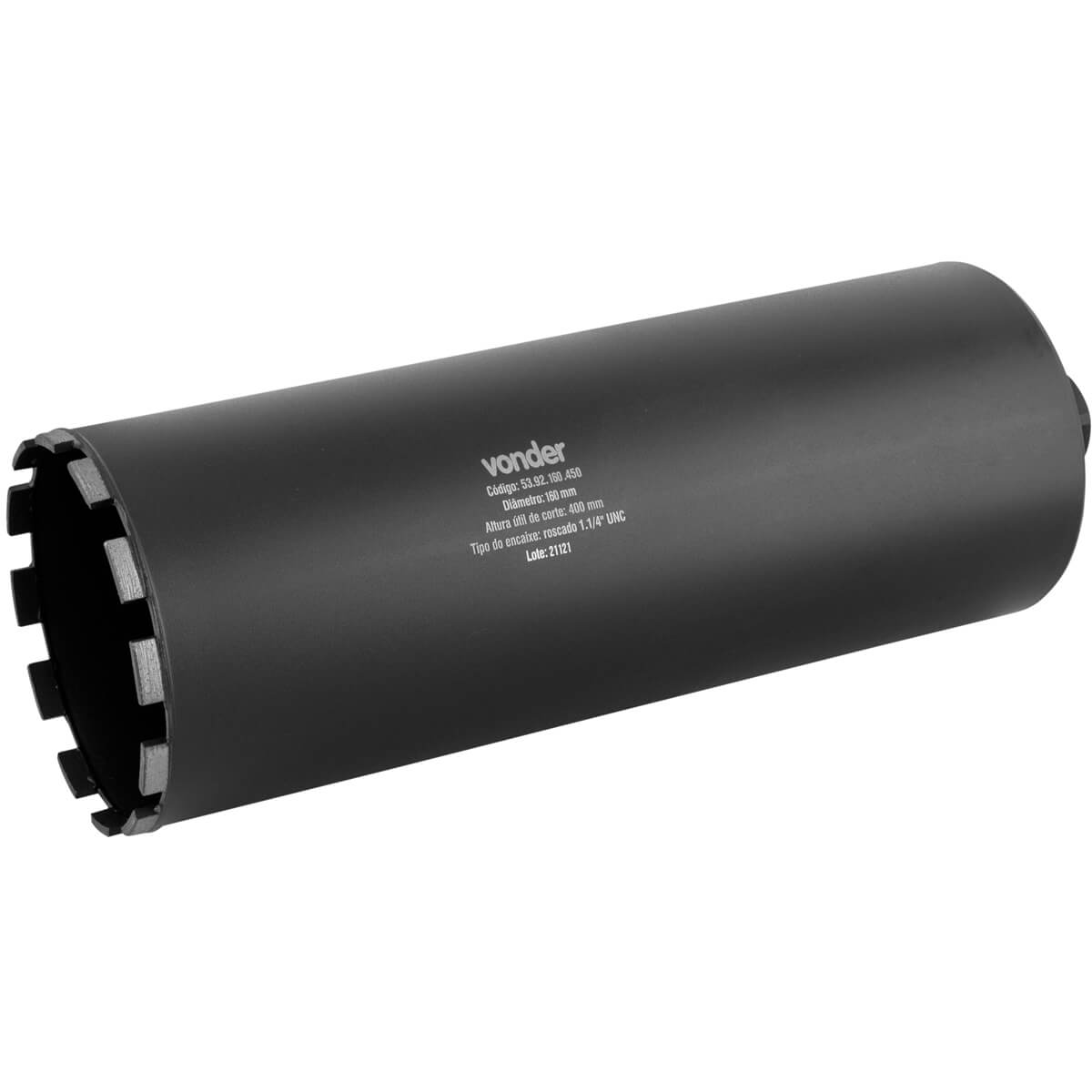 Coroa Diamantada para Perfuração Vonder 400mm Encaixe Roscado 1.1/4' UNC