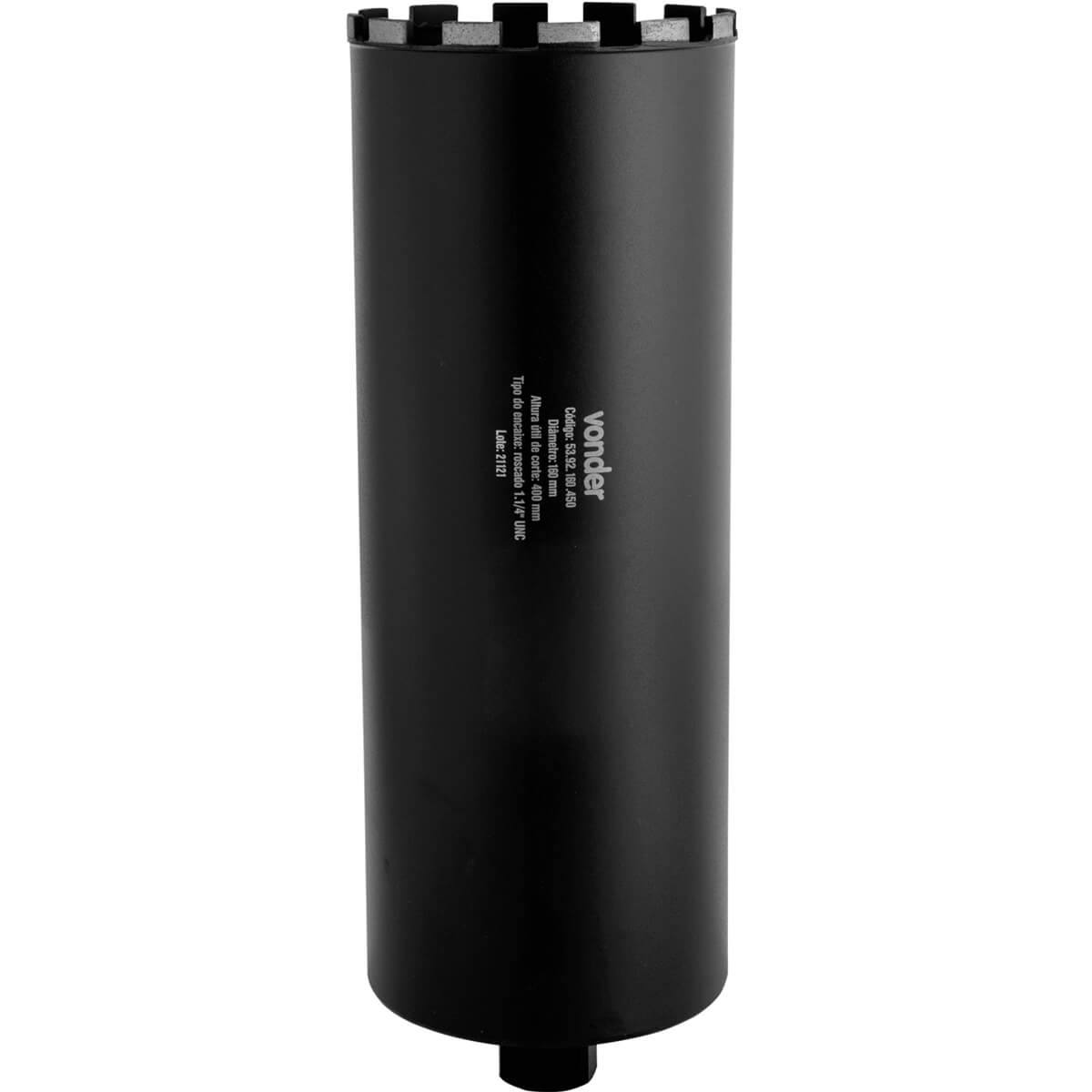 Coroa Diamantada para Perfuração Vonder 400mm Encaixe Roscado 1.1/4' UNC