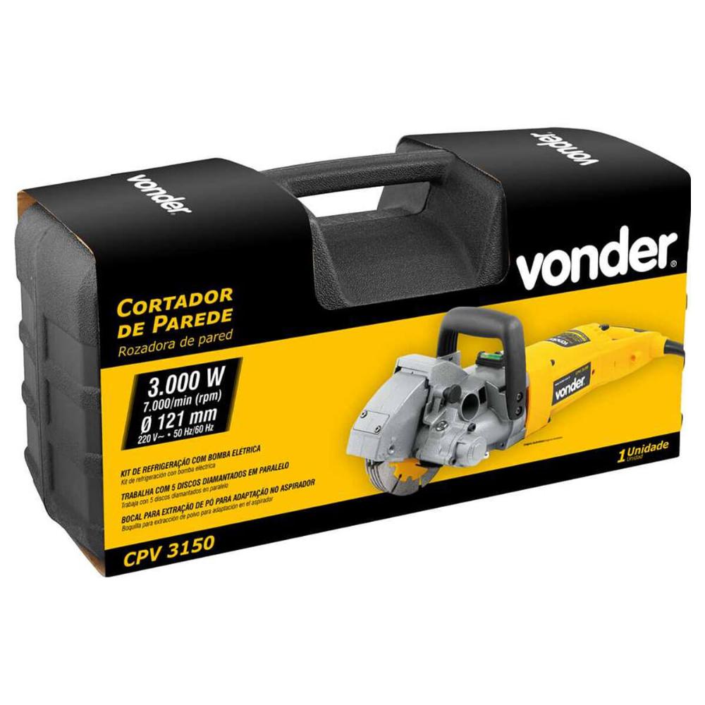 Cortador de Parede para Aberturas e Canais em Alvenaria 220V Vonder CPV 3150