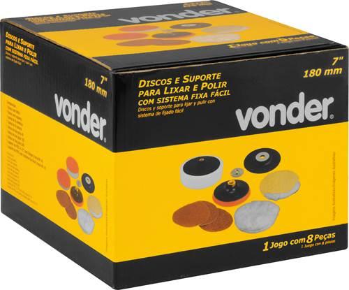 Discos P/ Polir 7" + Suporte Plast.   Vonder