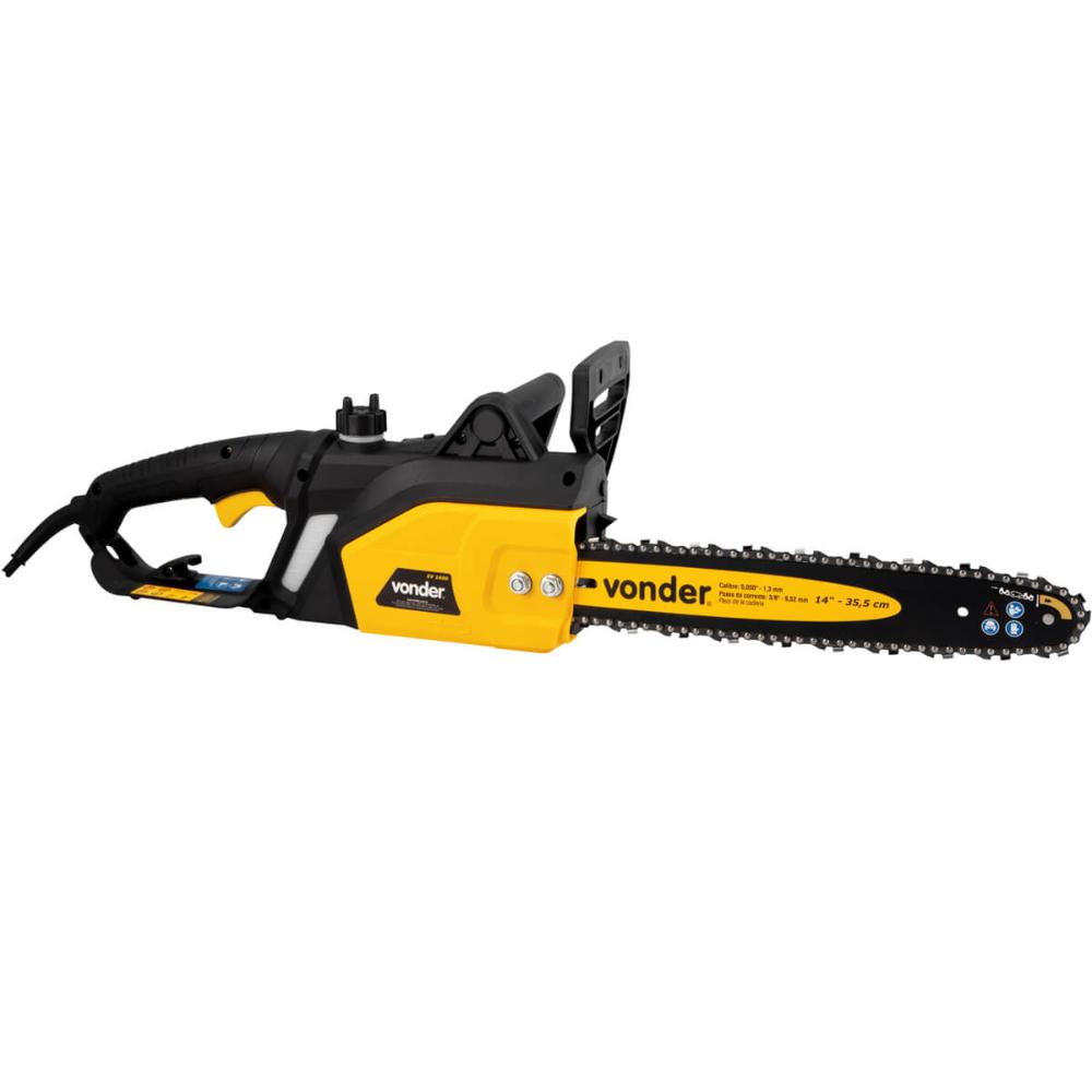 Eletrosserra Sabre de 14" 1600W Vonder 127V Motosserra Elétrica Corte Lenha Podas