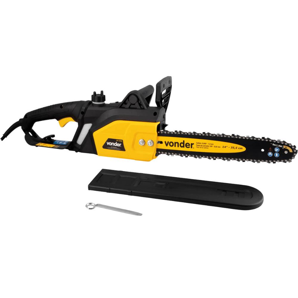 Eletrosserra Sabre de 14" 1600W Vonder 127V Motosserra Elétrica Corte Lenha Podas