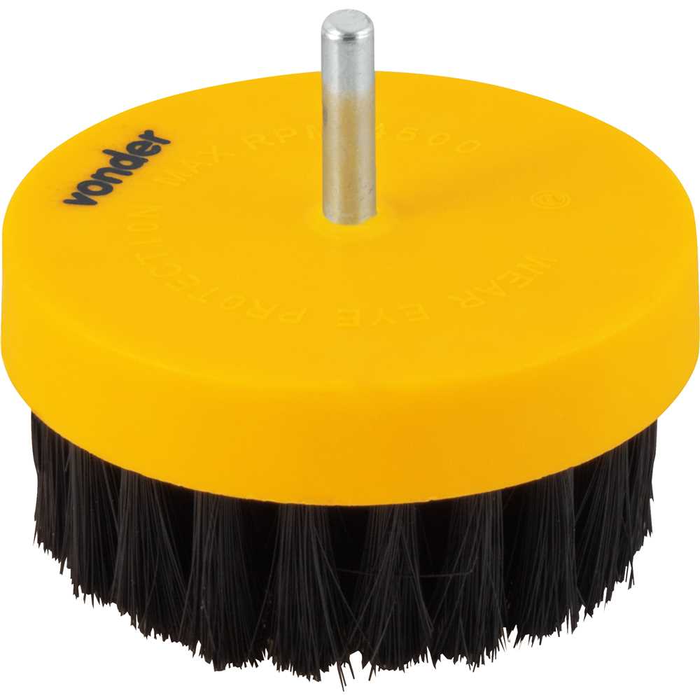 Escova rotativa para Furadeiras e Parafusadeira  80mm em nylon Vonder