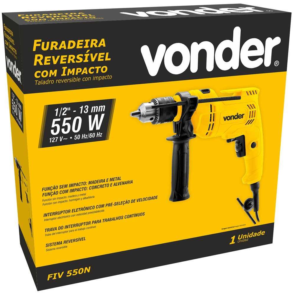 Furadeira com impacto 1/2" FIV 550N 127 V~ VONDER