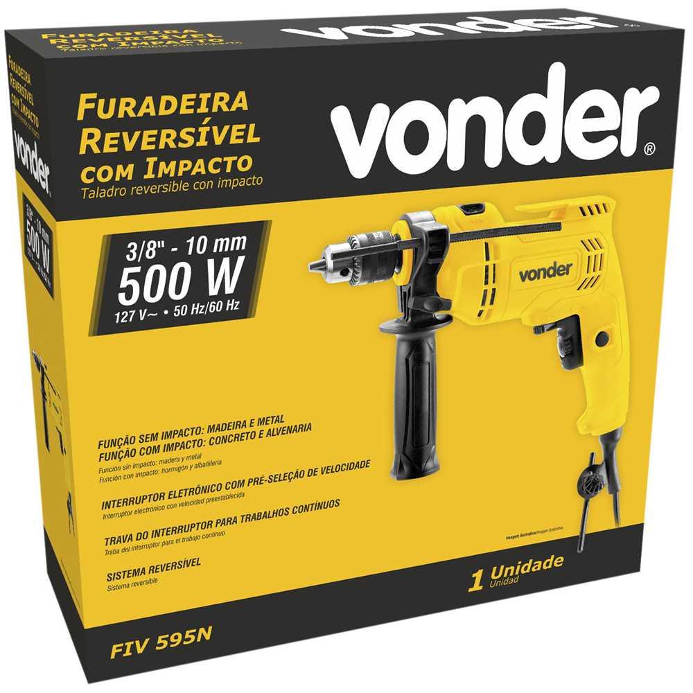 Furadeira com impacto 3/8" FIV 595N 127 V~ VONDER