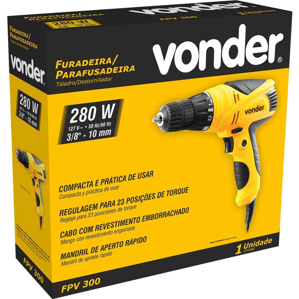 Furadeira/parafusadeira 3/8" FPV 300 127 V~ VONDER