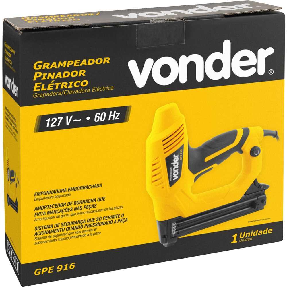 Grampeador / pinador elétrico GPE 916 127 V~ VONDER