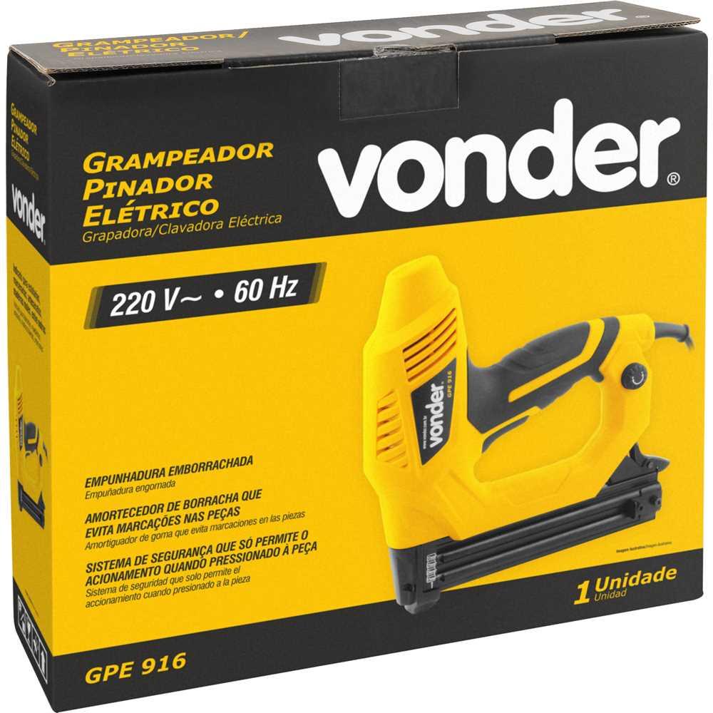 Grampeador / pinador elétrico GPE 916 220 V~ VONDER