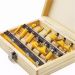 Jogo de Fresas para Madeira com 12 Peças Metal 6mm Vonder com Maleta