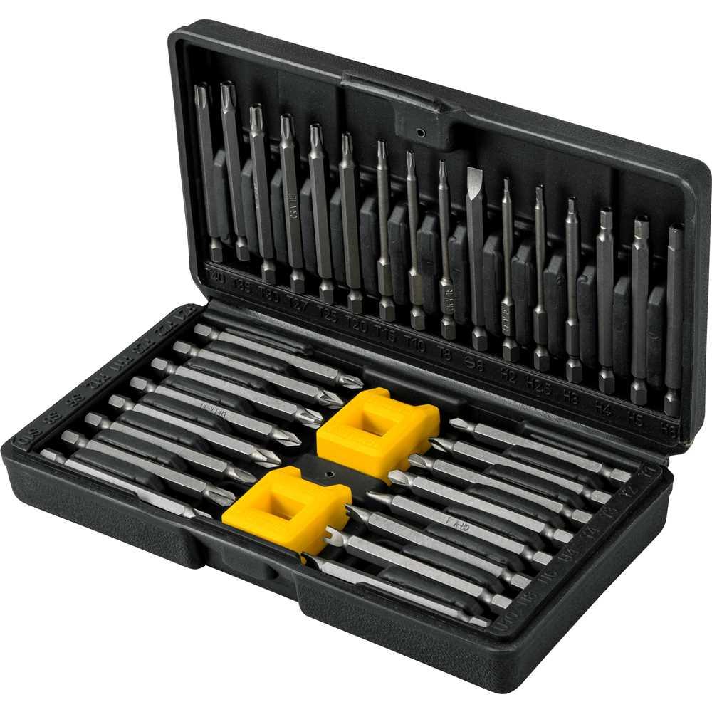 Jogo de bits e ponteiras com 35 peças corpo fino encaixe sextavado 1/4" VONDER