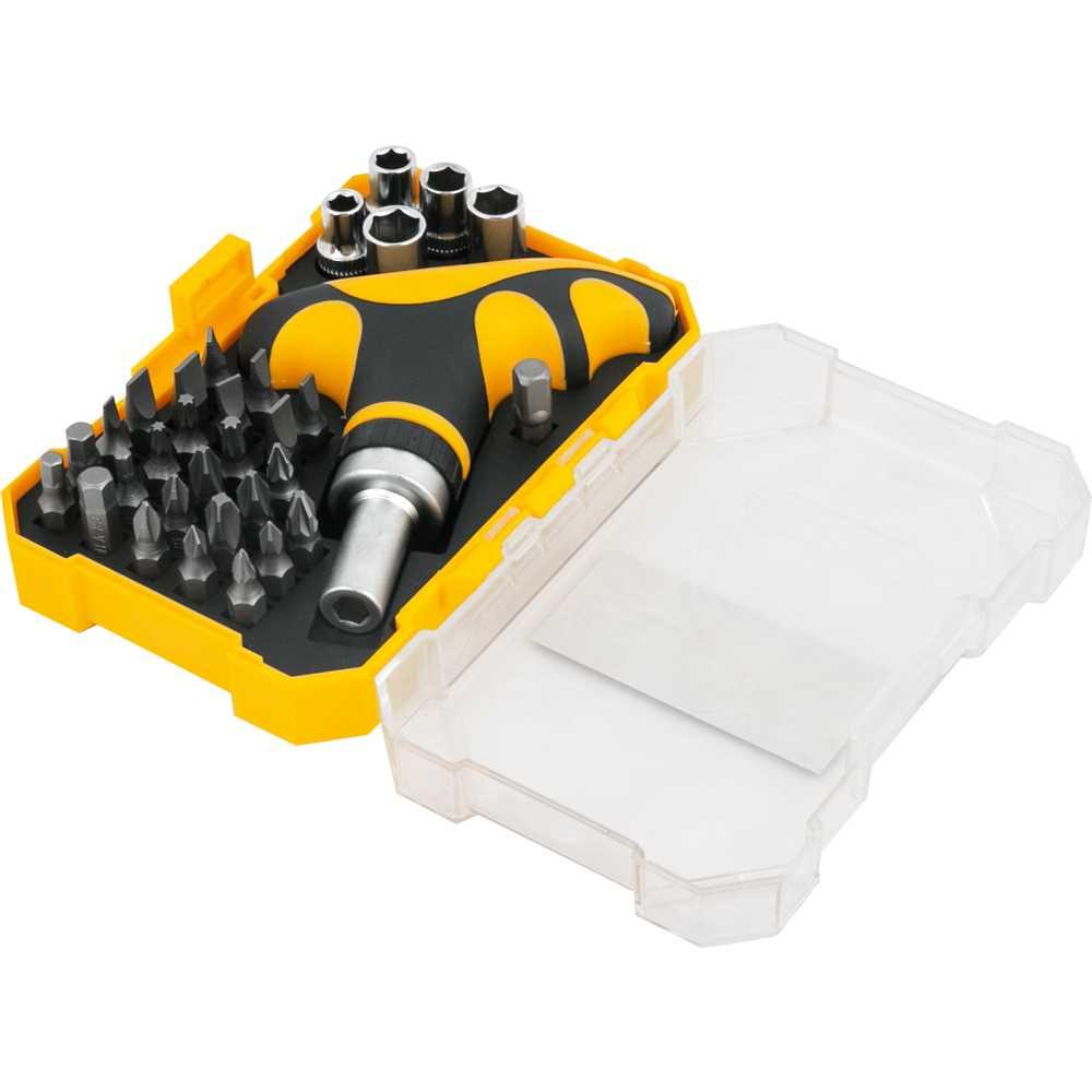 Jogo de bits/ponteiras com 32 peças encaixe sextavado de 1/4" VONDER