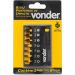 Jogo de bits/ponteiras de impacto S2 com 9 peças encaixe sextavado 1/4" VONDER