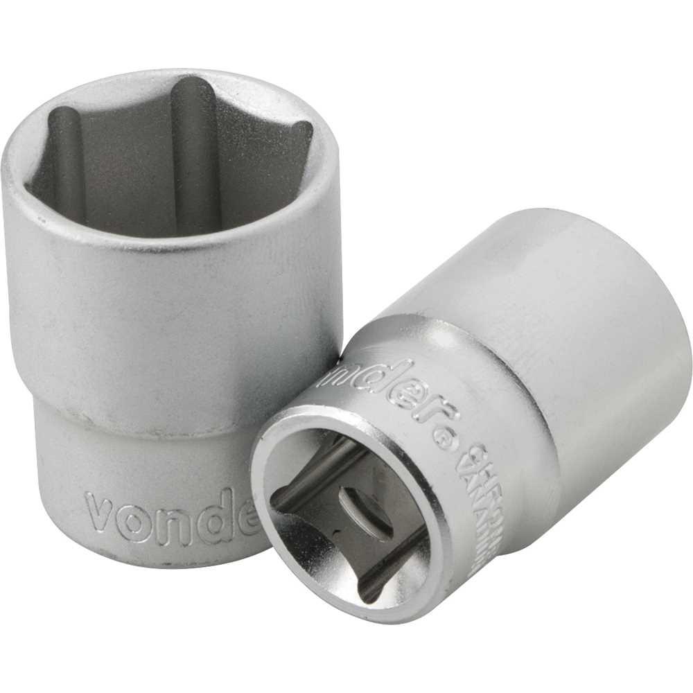 Jogo de soquetes sextavados com encaixe de 1/2" 10 mm a 24 mm com catraca 12 peças VONDER