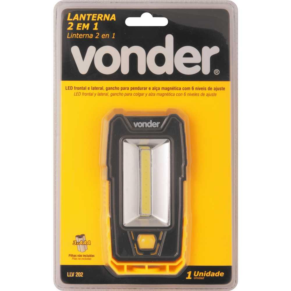 Lanterna led COB 2 em 1 magnética LLV 202 VONDER