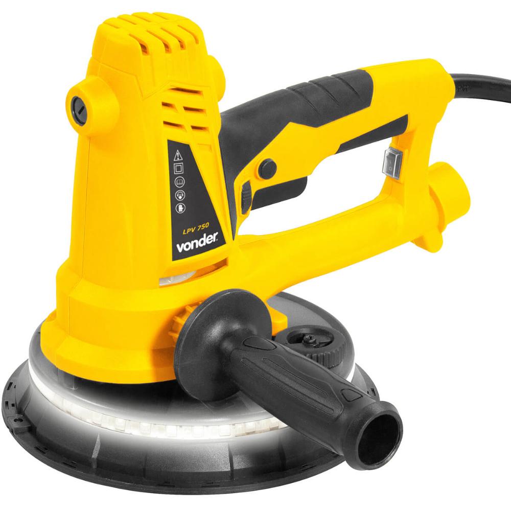Lixadeira de Parede LPV750 Led Saco de Aspiração Vonder 220V Máquina Lixar Gesso Massa Corrida