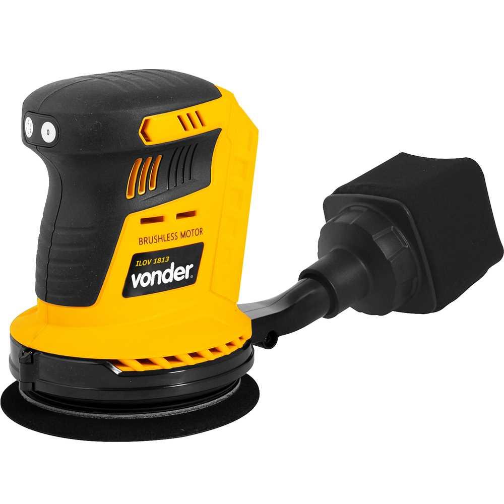 Lixadeira roto-orbital bateria intercambiável de 18 V sem bateria e sem carregador ILOV 1813 VONDER