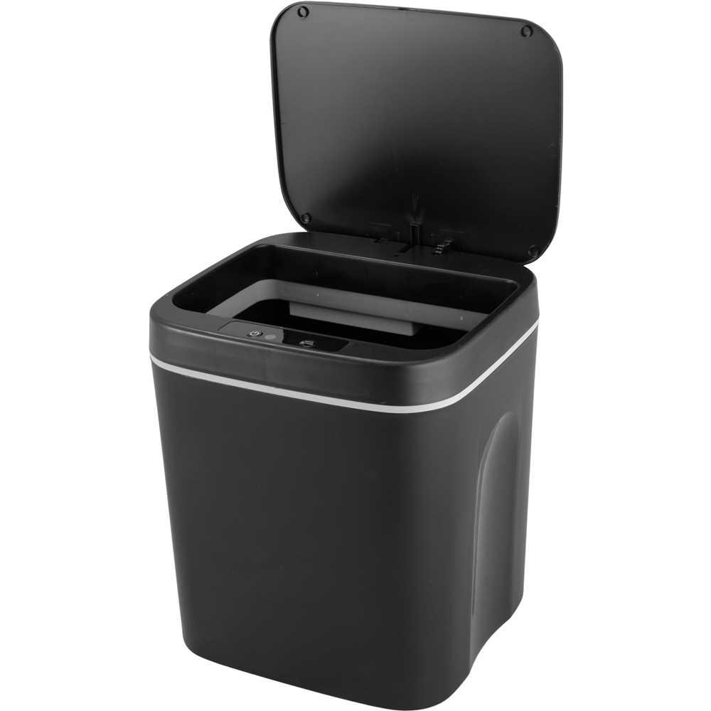 Lixeira Retangular 12l Preta C/sensor Vonder