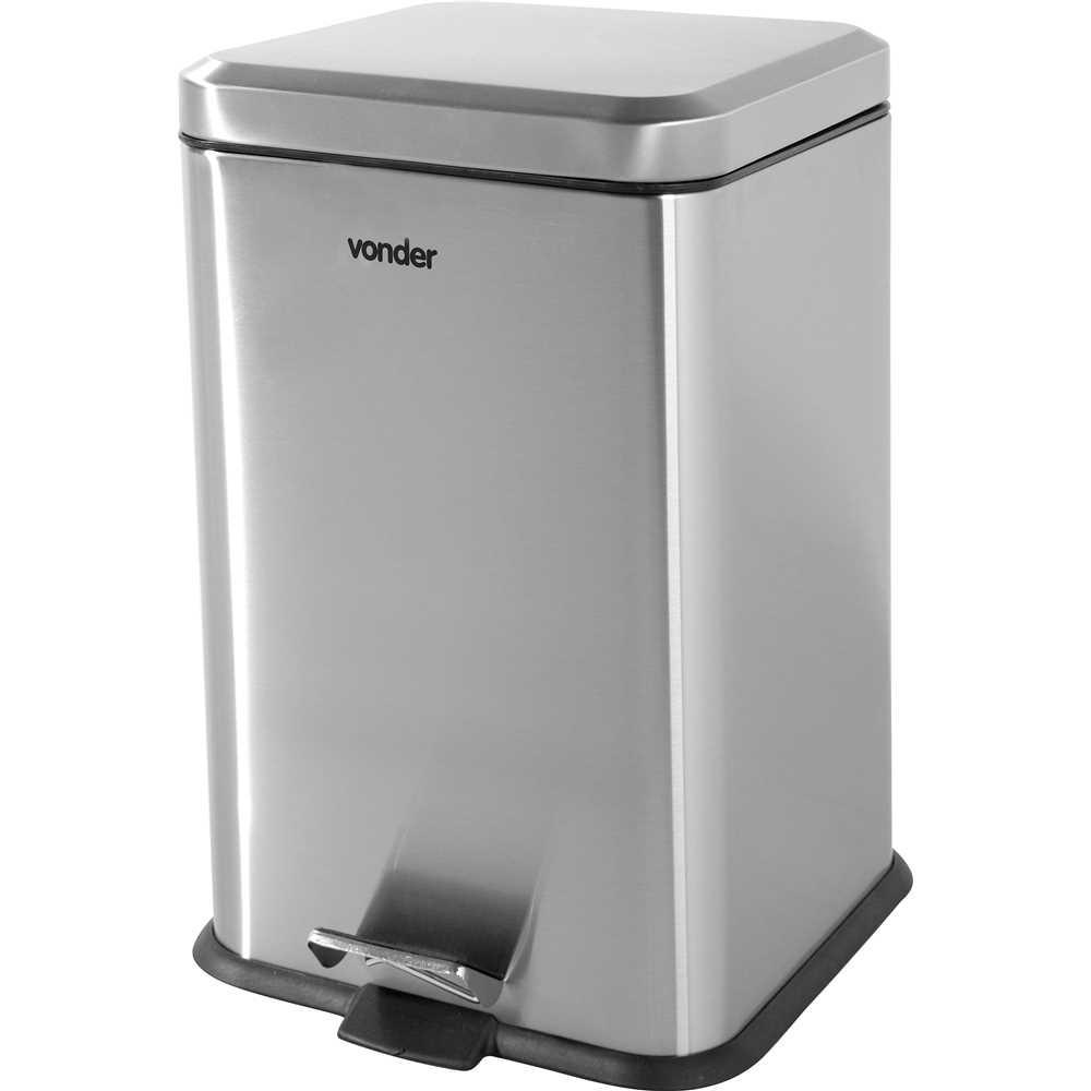 Lixeira Retangular 20l Inox Vonder