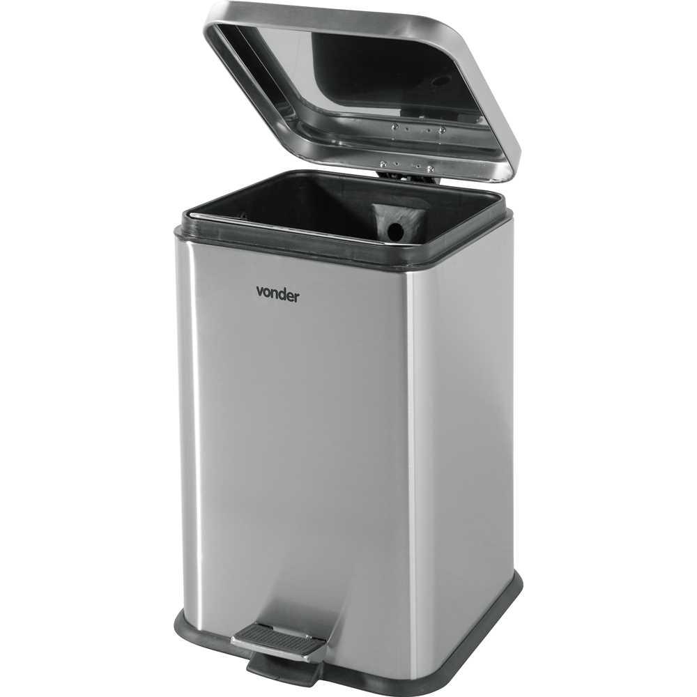 Lixeira Retangular 20l Inox Vonder
