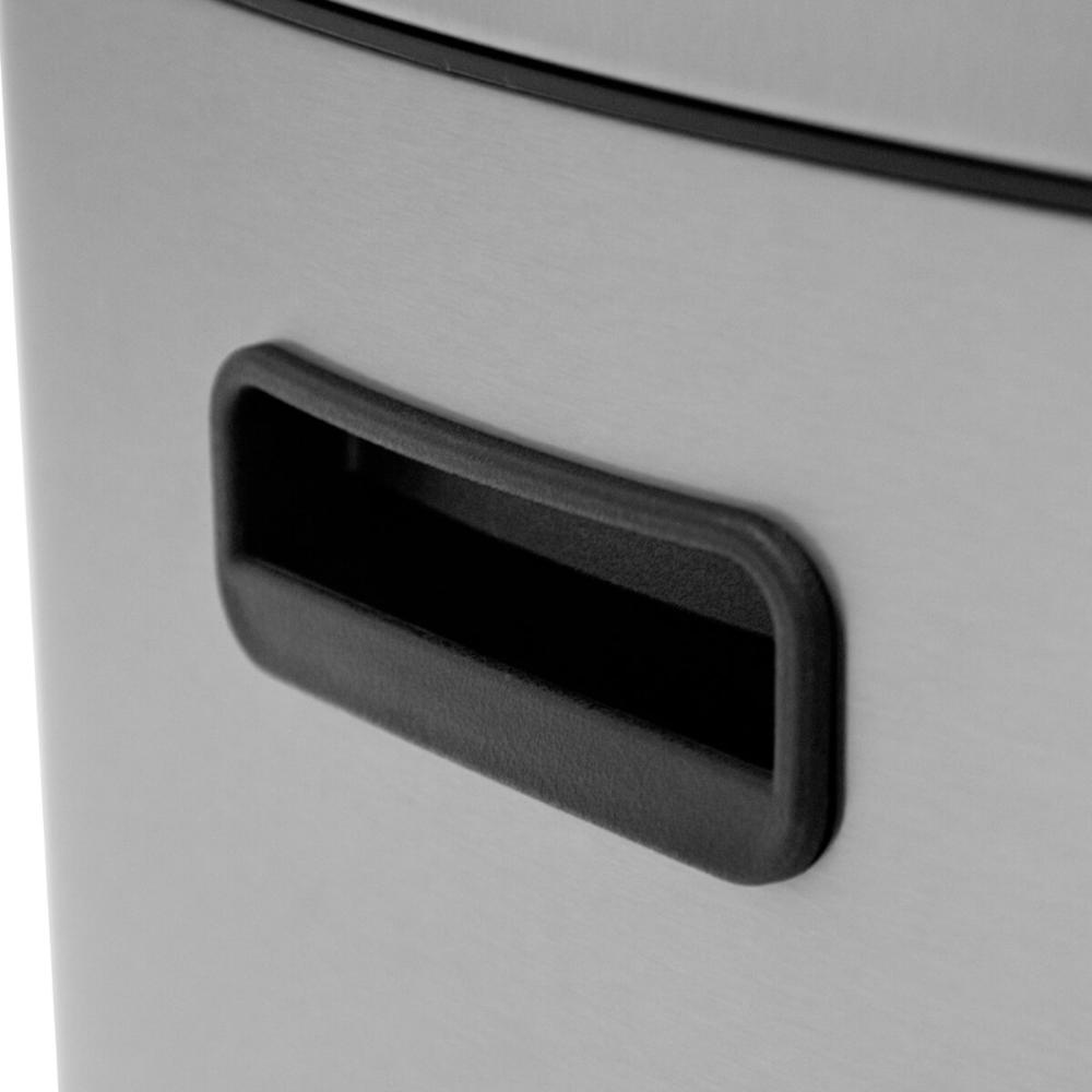 Lixeira Retangular de 50 Litros Inox Vonder Cinza com Pedal Balde Interno