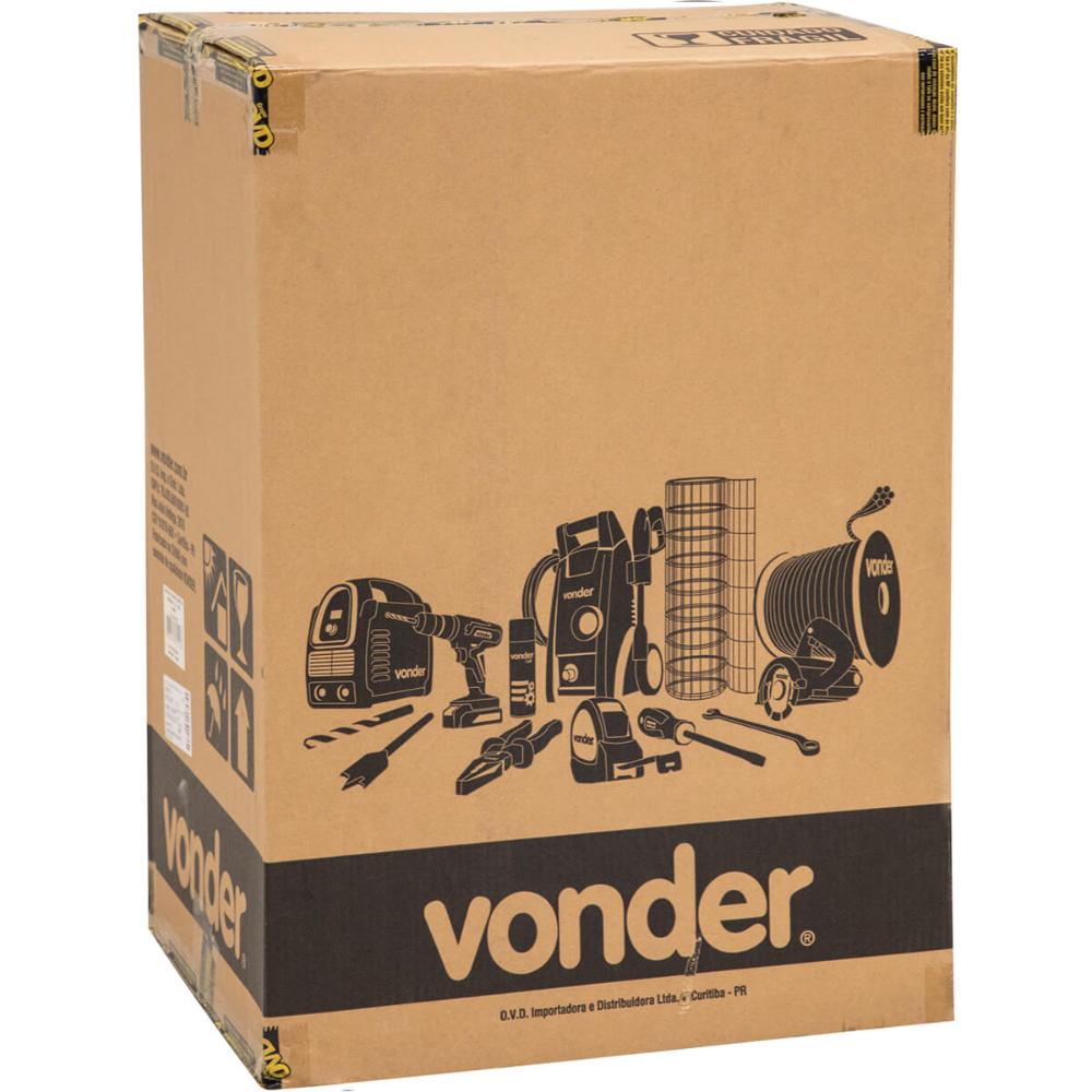 Lixeira Retangular de 50 Litros Inox Vonder Cinza com Pedal Balde Interno